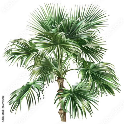 palm tree isolated on white