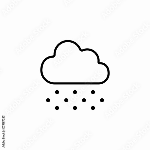 cloud snow icon sign vector