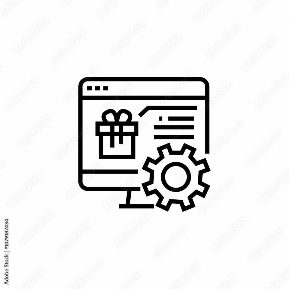 computer delivery configuration icon sign vector computer delivery configuration icon sign vector
