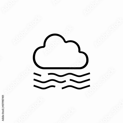 cloud wind icon sign vector