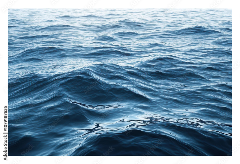 Fototapeta premium PNG Calm blue ocean waves under clear daylight