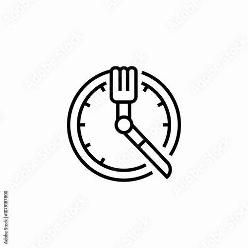 eating time icon sign vector