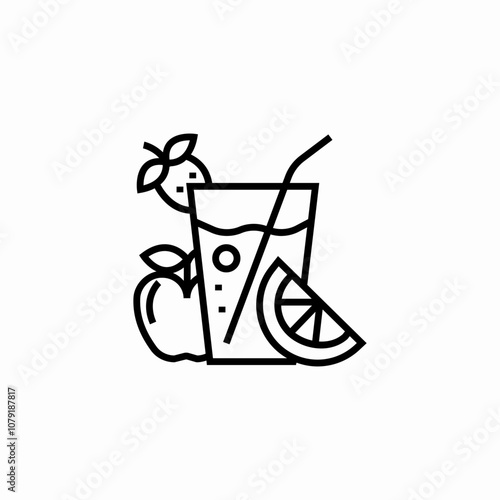 fresh juice icon sign vector