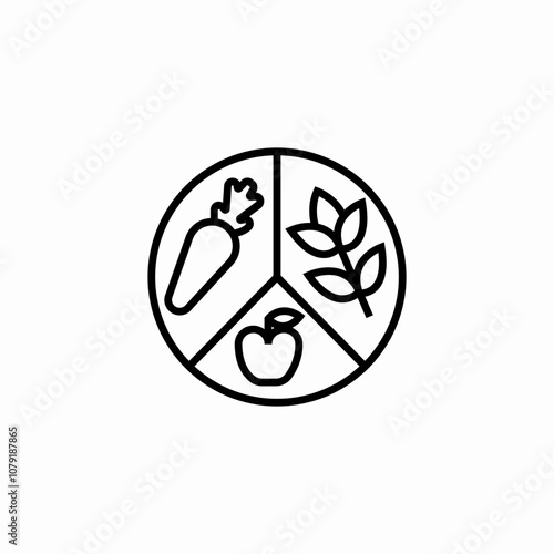 healthy food icon sign vector