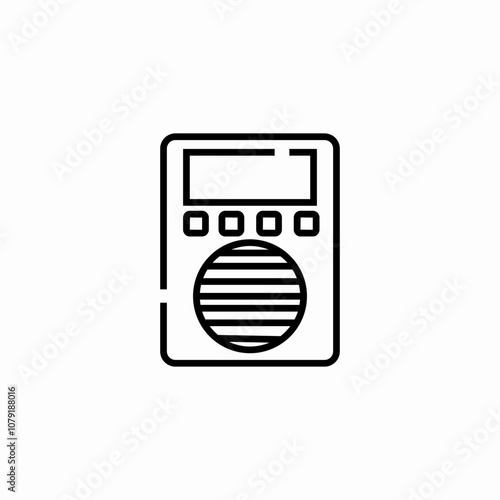 intercom door icon sign vector