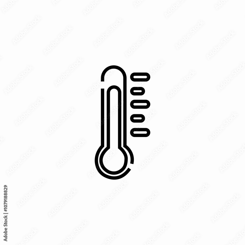 thermometer temeprature icon sign vector thermometer temeprature icon sign vector