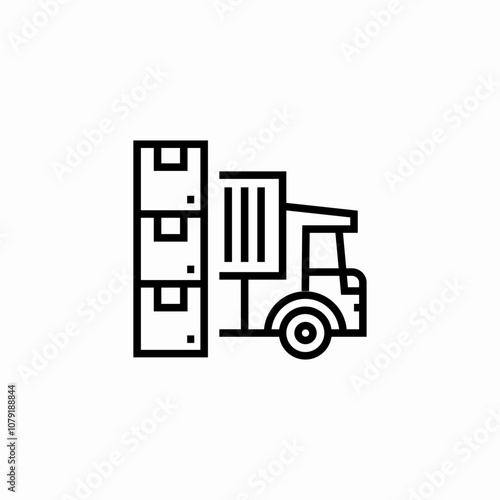 truck lorry delivery icon sign vector