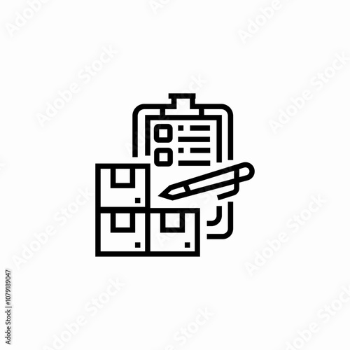 warehouse delivery clipboard check list icon sign vector