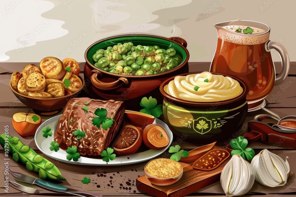 Typical Irish food, Saint Patricks Day Typical Irish food, Saint Patricks Day