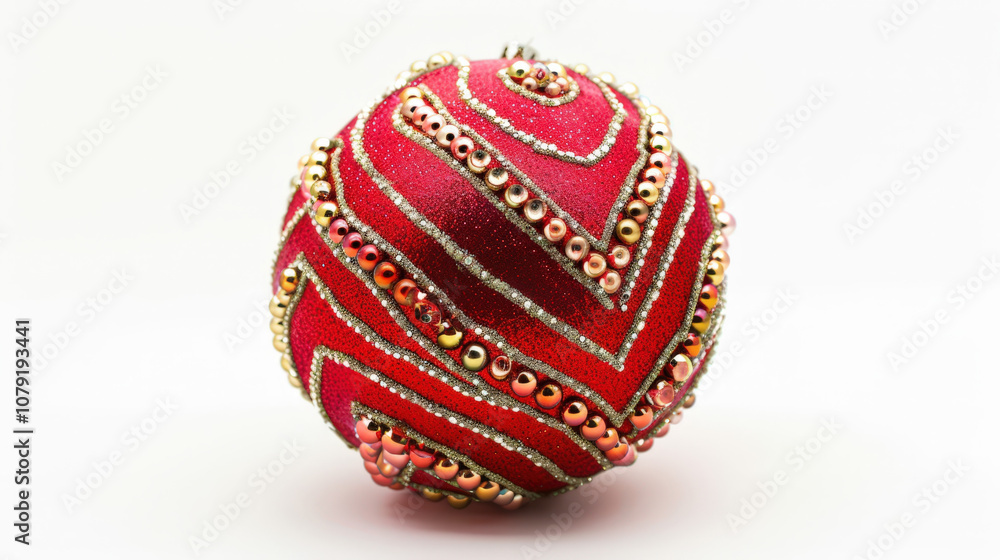 red christmas ball isolated on white red christmas ball isolated on white