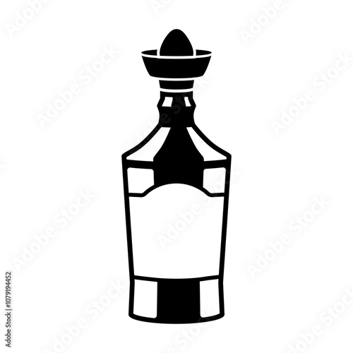 Tequila icon. Tequila bottle vector