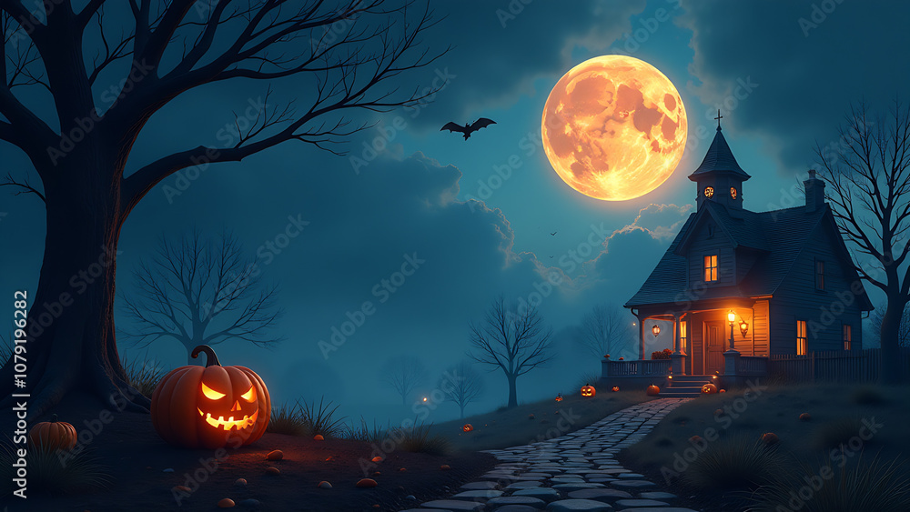 Fototapeta premium halloween night background