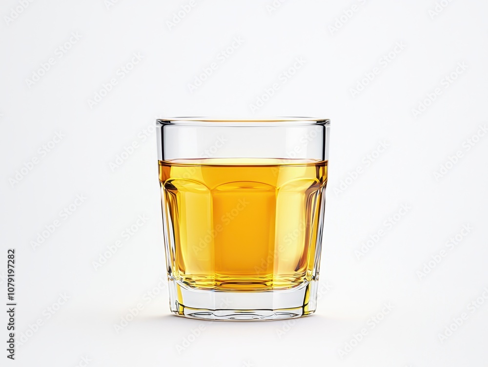 A clear glass filled with amber liquid, showcasing a refreshing drink, possibly whiskey or a similar spirit, against a simple, white background. A clear glass filled with amber liquid, showcasing a refreshing drink, possibly whiskey or a similar spirit, against a simple, white background.