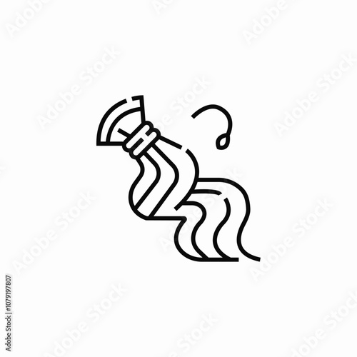 hair curling process icon sign vector