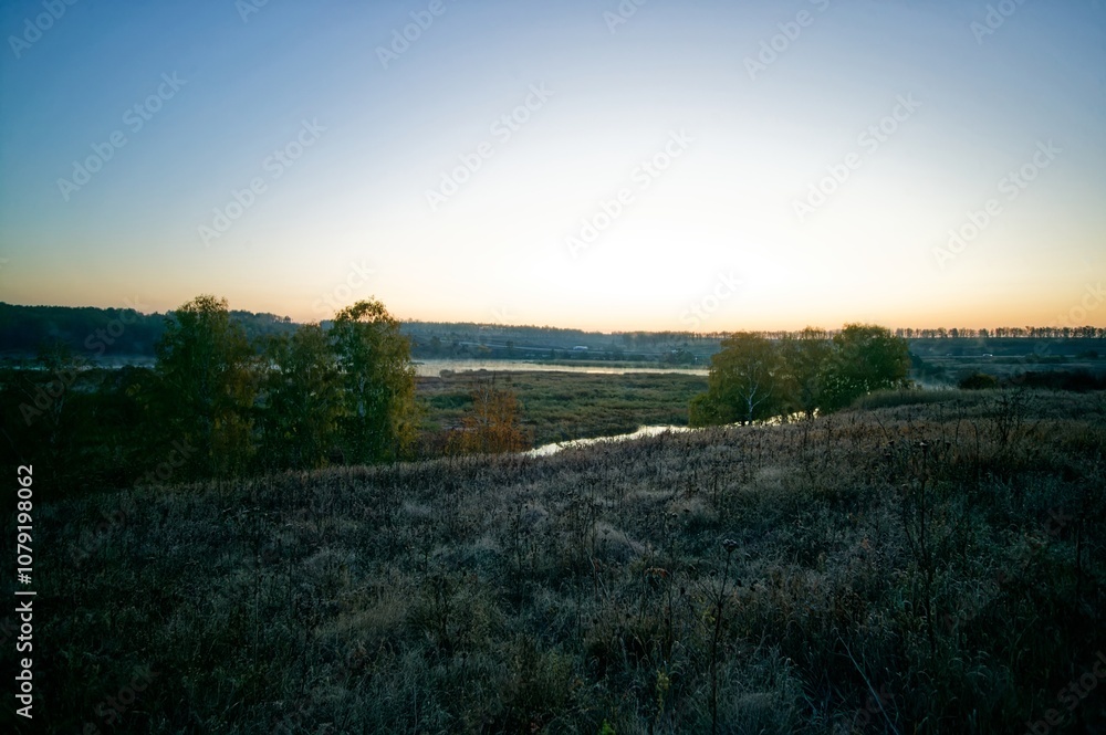 Early October morning on a small river