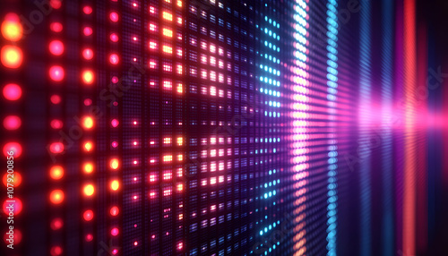 Wallpaper Mural Abstract background of glowing LED lights in red, blue, and pink colors. Torontodigital.ca