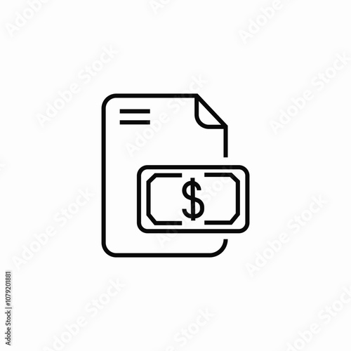 payment invoice file icon sign vector