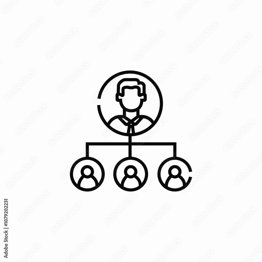 team hierarchy icon sign vector team hierarchy icon sign vector