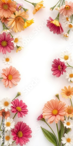Wallpaper Mural Set of colorful spring flowers on vertical banners, flowers Torontodigital.ca