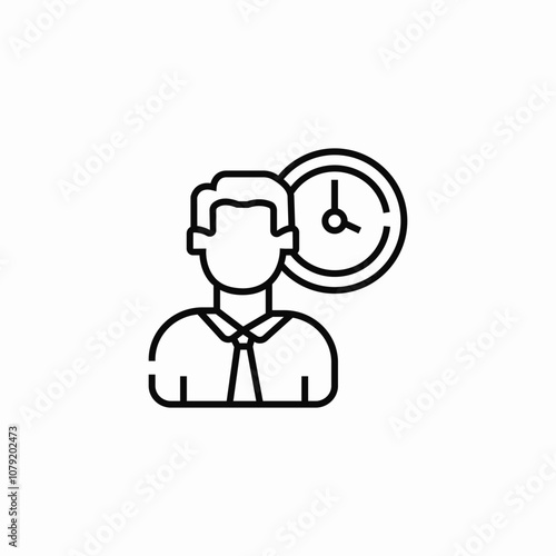 working time icon sign vector