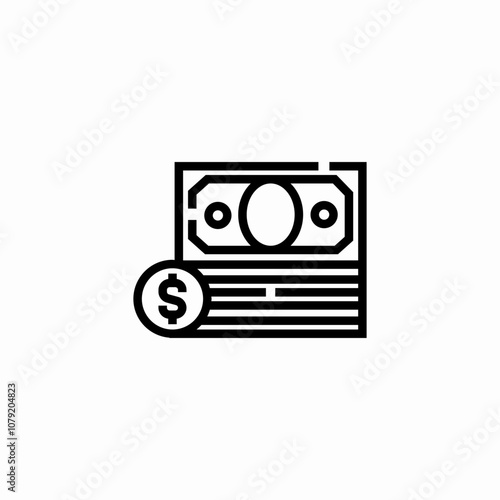 cash money icon sign vector