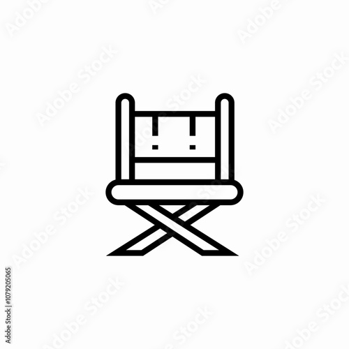 director chair icon sign vector