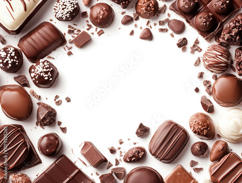 Chocolate candy background graphic template photo