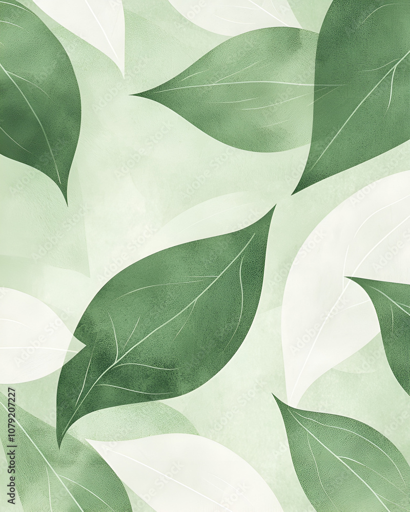 Abstract Green Leaf Design Abstract Green Leaf Design