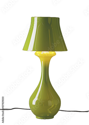 Lime green lava lamp on Grey background high quality photo