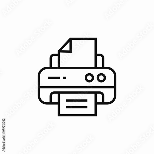 printer print icon sign vector
