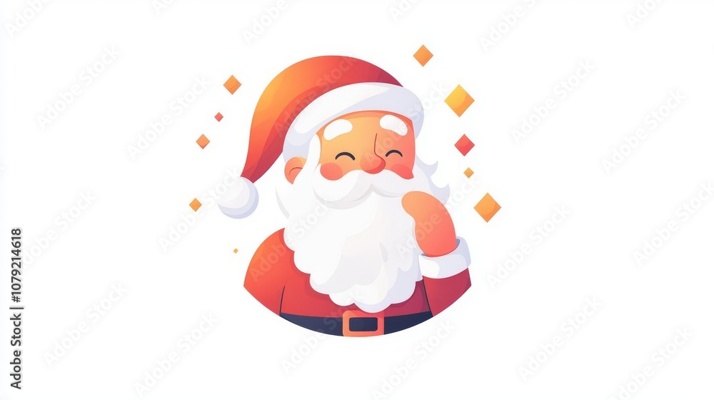 Cheerful Santa Claus character illustration. Cheerful Santa Claus character illustration.