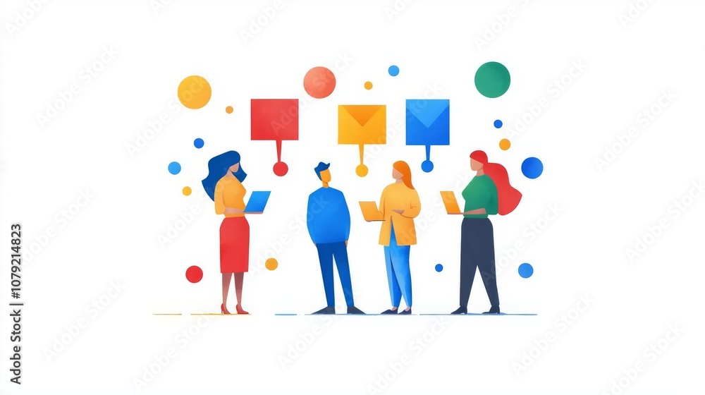 Team collaboration in a digital workspace. Team collaboration in a digital workspace.