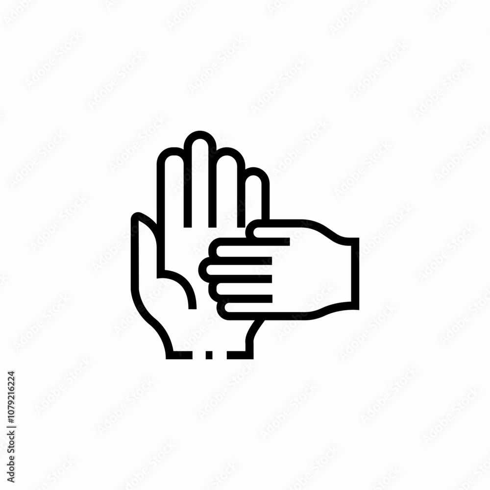 child hand in hand icon sign vector child hand in hand icon sign vector