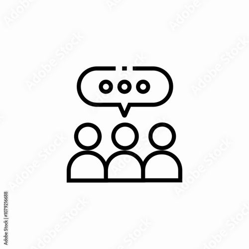group conversation icon sign vector