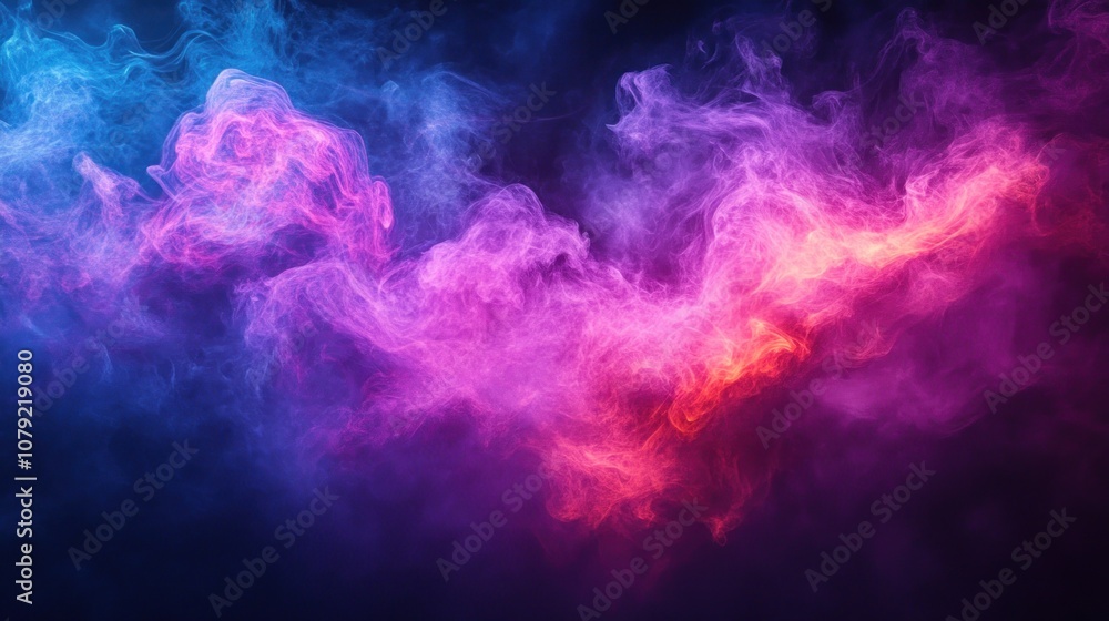 Abstract colorful smoke in blue, pink and red colors on black background. Abstract colorful smoke in blue, pink and red colors on black background.