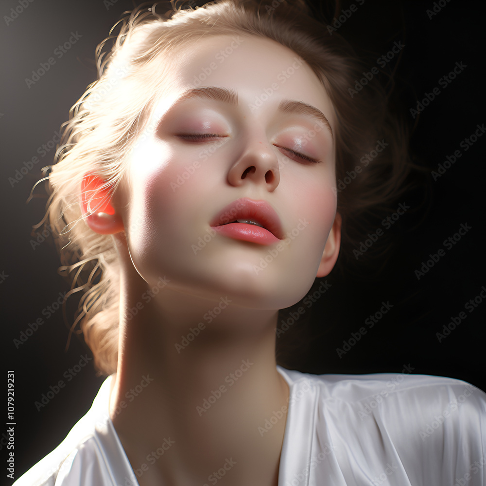 portrait of a woman with clear skin portrait of a woman with clear skin