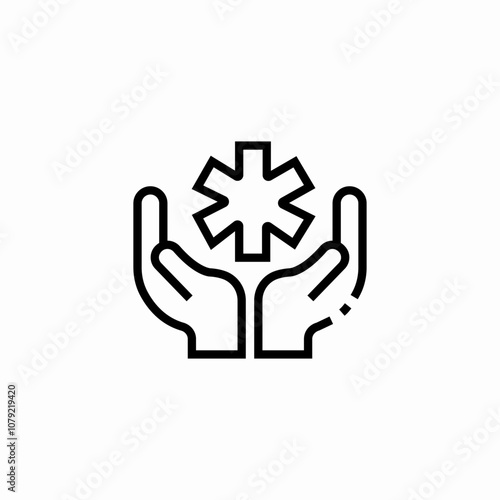 medicine insurance icon sign vector