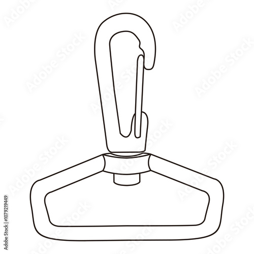 Large hook clasp with a triangular base, ideal for accessory attachment.

