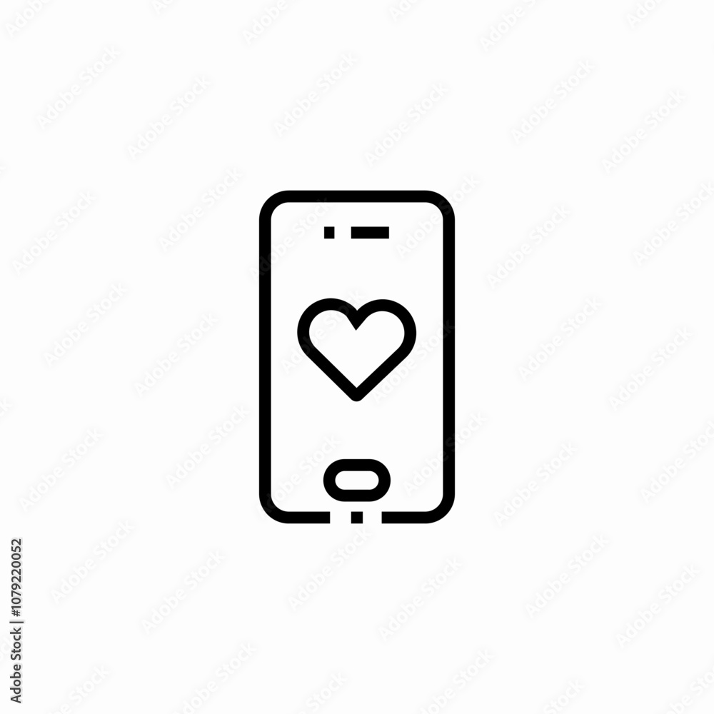 romantic message phone icon sign vector romantic message phone icon sign vector