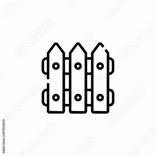 village fence icon sign vector