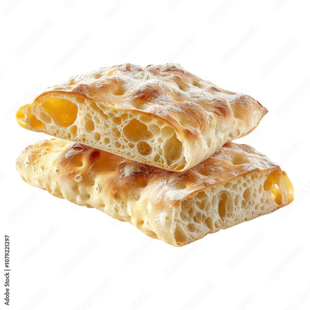 Ciabatta Bread Isolated on White Background Ciabatta Bread Isolated on White Background