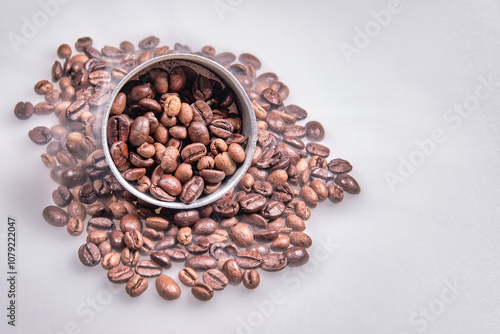 coffee beans in a cup