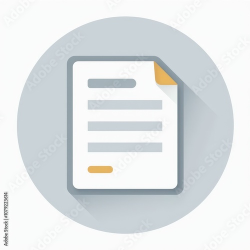 Thin Line Flat Illustration of a List Icon