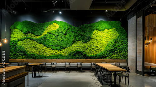 Beautiful Stabilized Moss Wall for Decor. high quality image