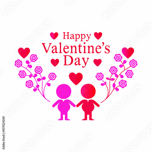 Happy Valentine Day Vector Illustration