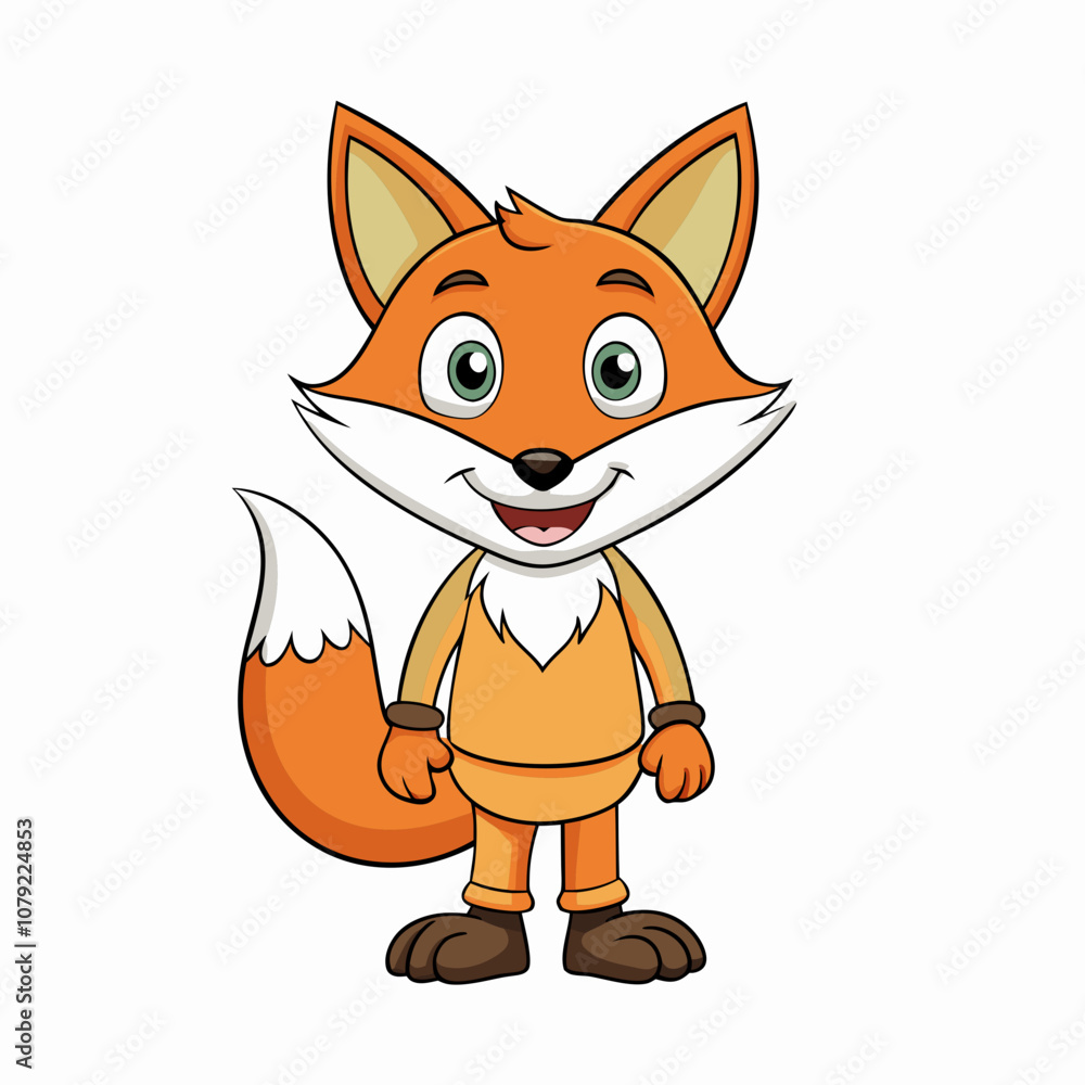 Obraz premium Fox Vector Illustration on white background 
