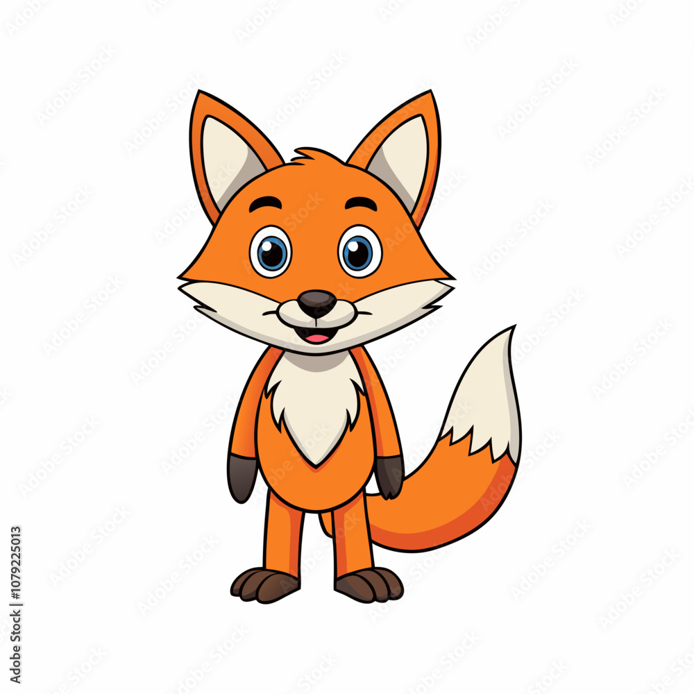 Obraz premium Fox Vector Illustration on white background 
