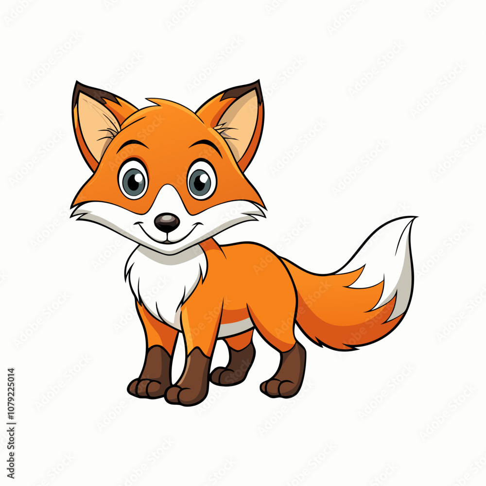 Obraz premium Fox Vector Illustration on white background 