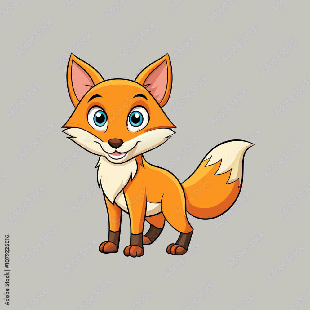 Obraz premium Fox Vector Illustration on white background 