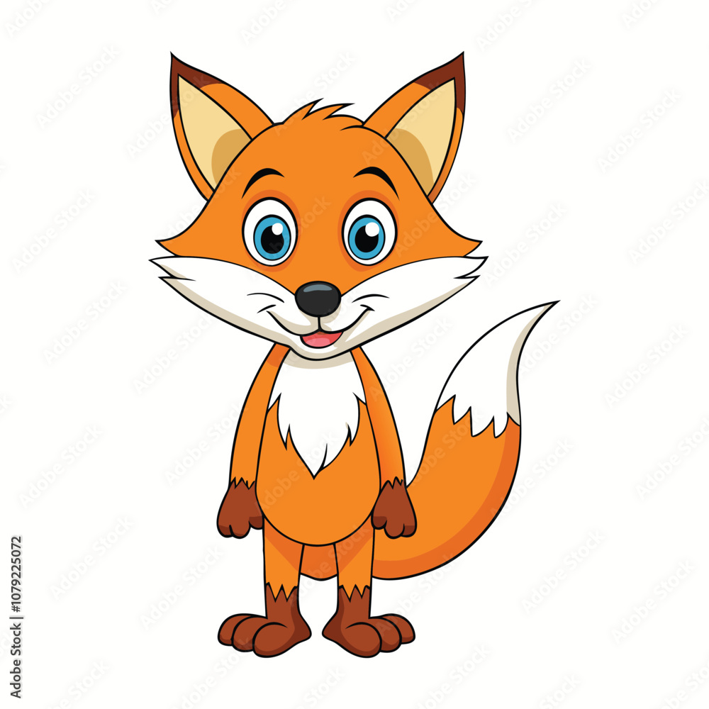 Obraz premium Fox Vector Illustration on white background 